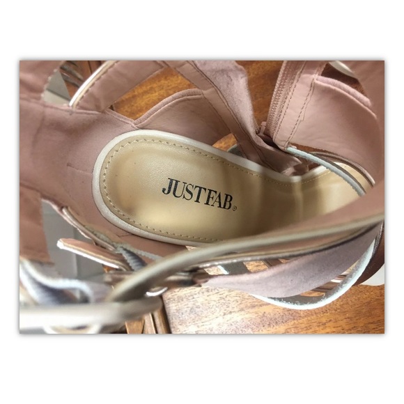 JustFab,shoes, strappy style,pink/silver,size7.5.: - Picture 11 of 11